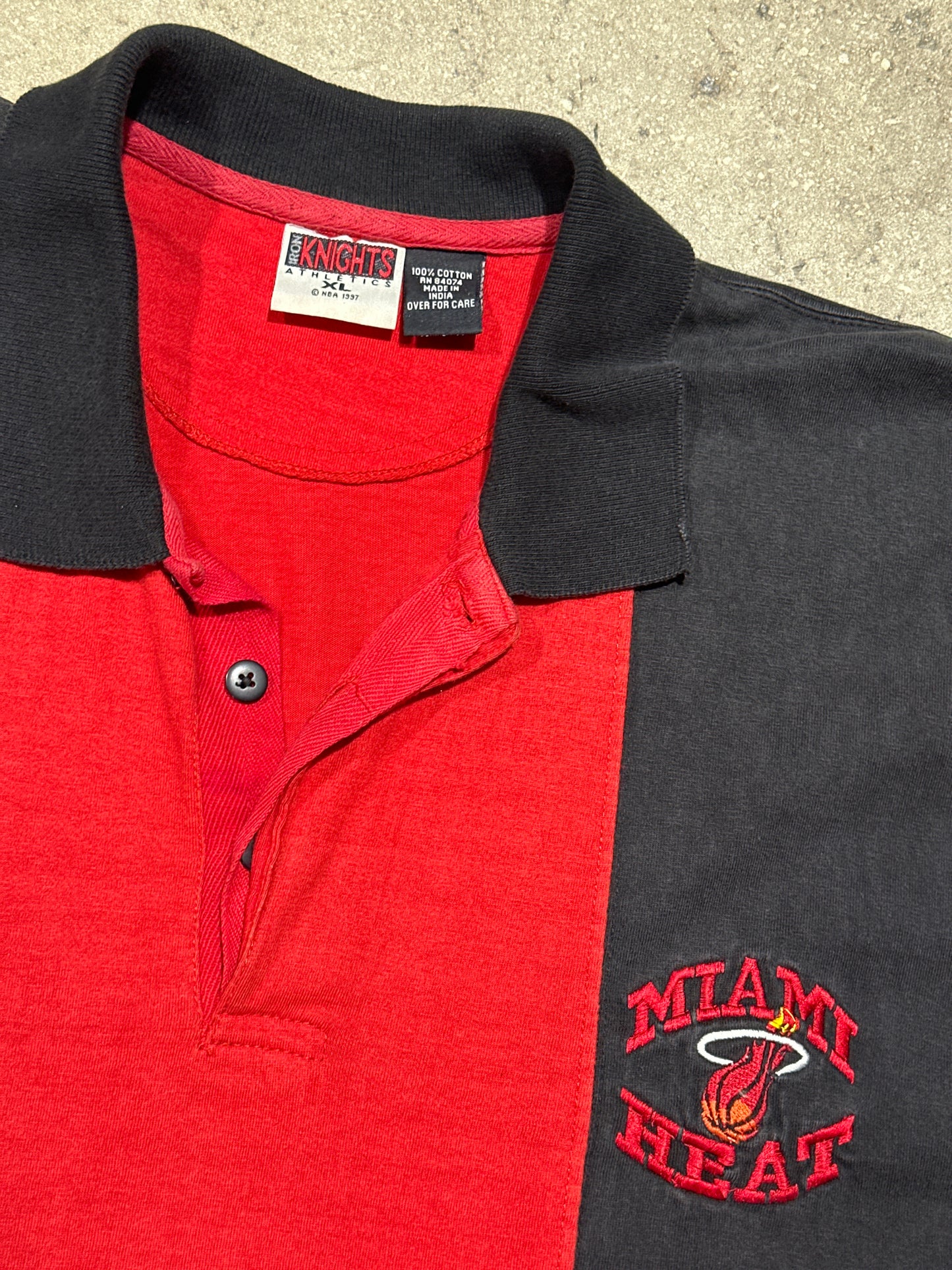 Miami Heat Polo - Black/Red Size XL