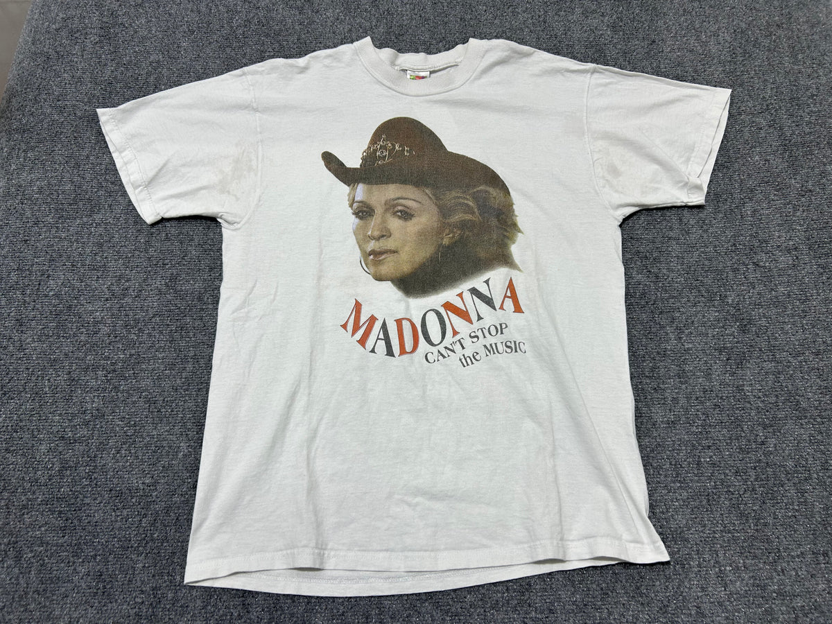 2001 Madonna Can't Stop the Music Tee - White Size XL