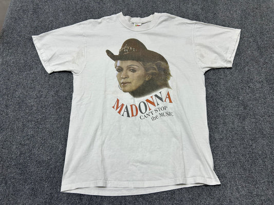 2001 Madonna Can't Stop the Music Tee - White Size XL