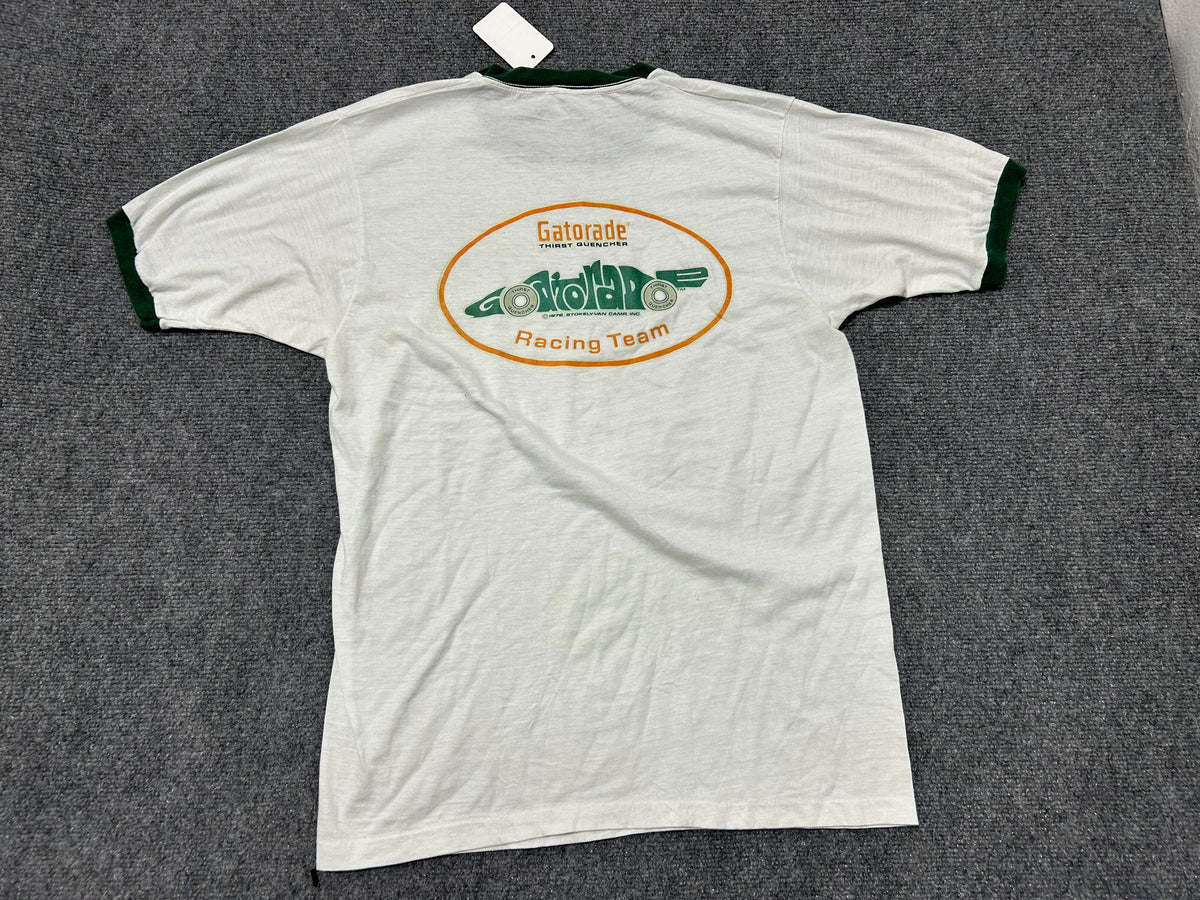 1975 Gatorade Ringer Tee - White/Green Size Large