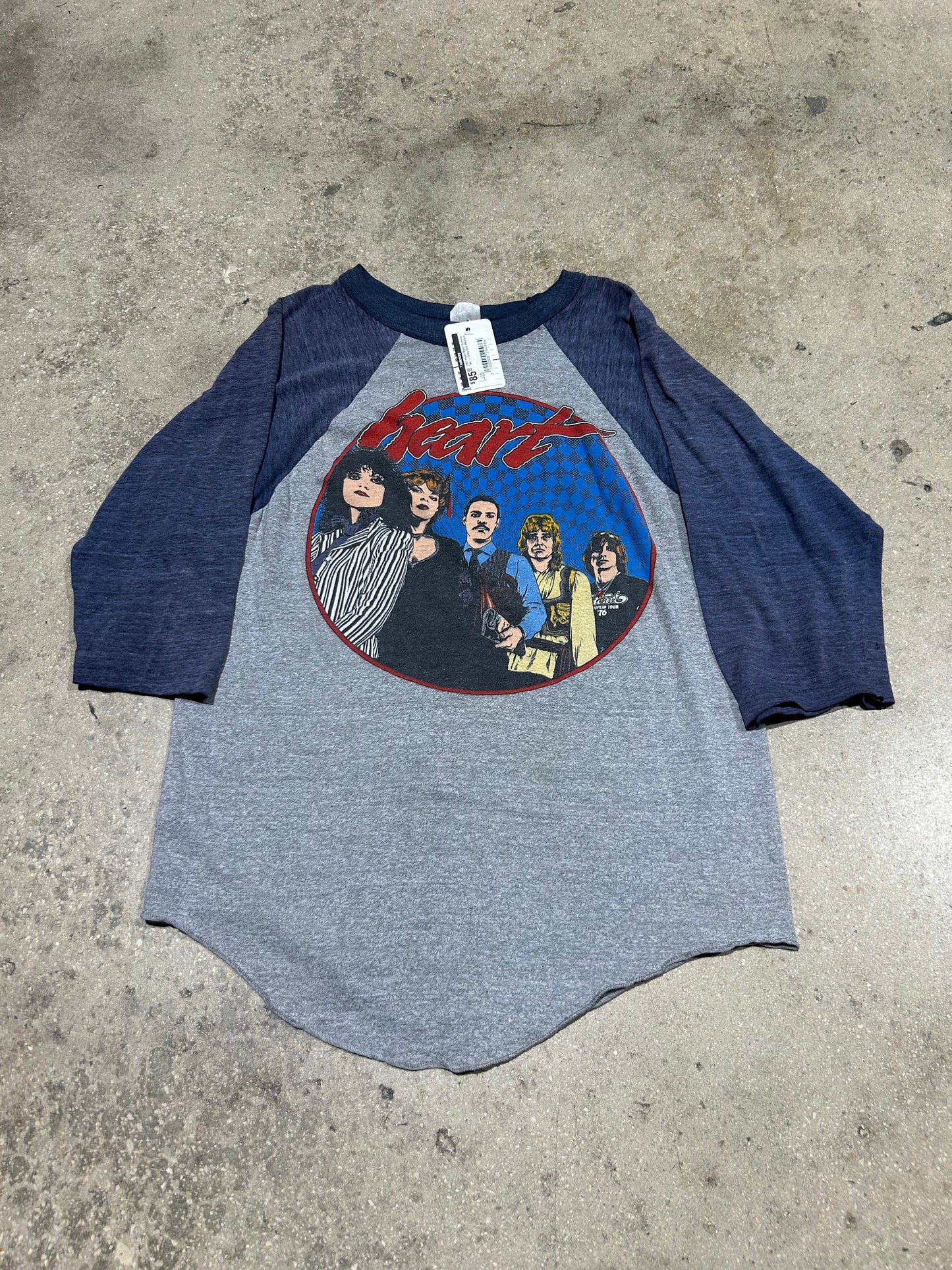 1981 Heart Band Summer Tee - Grey Size Medium