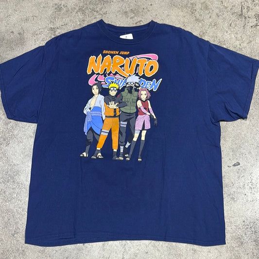 2007 Naruto Shippuden Team Kakashi Tee - Navy Size XXL