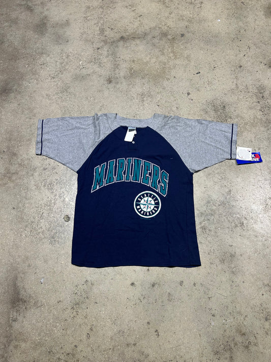 1997 Seattle Mariners Jersey Shirt - Navy/Grey Size XL