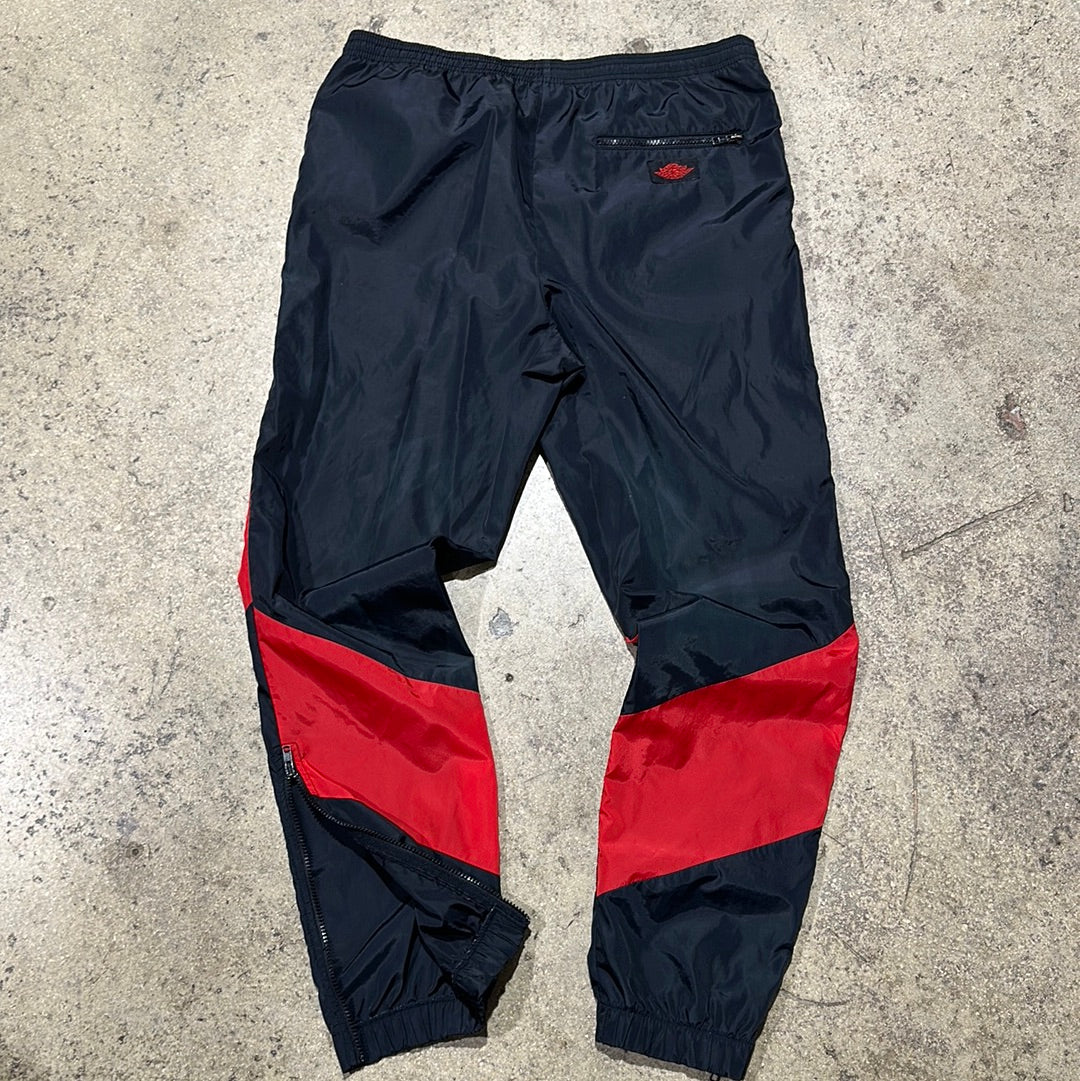 Nike Air Jordan Nylon Joggers - Black/Red Size Medium