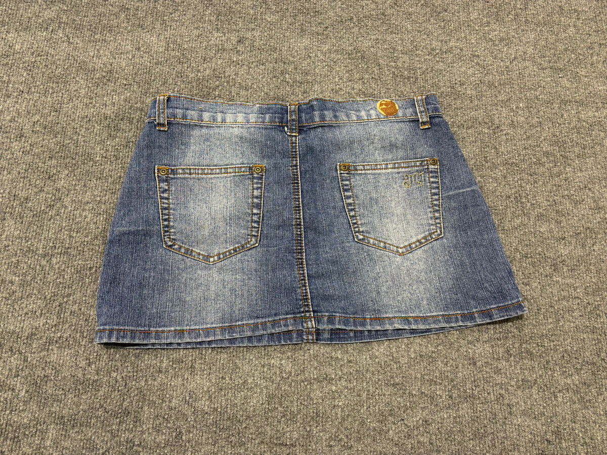 Mochachinno Denim Skirt - Blue Size 7/8