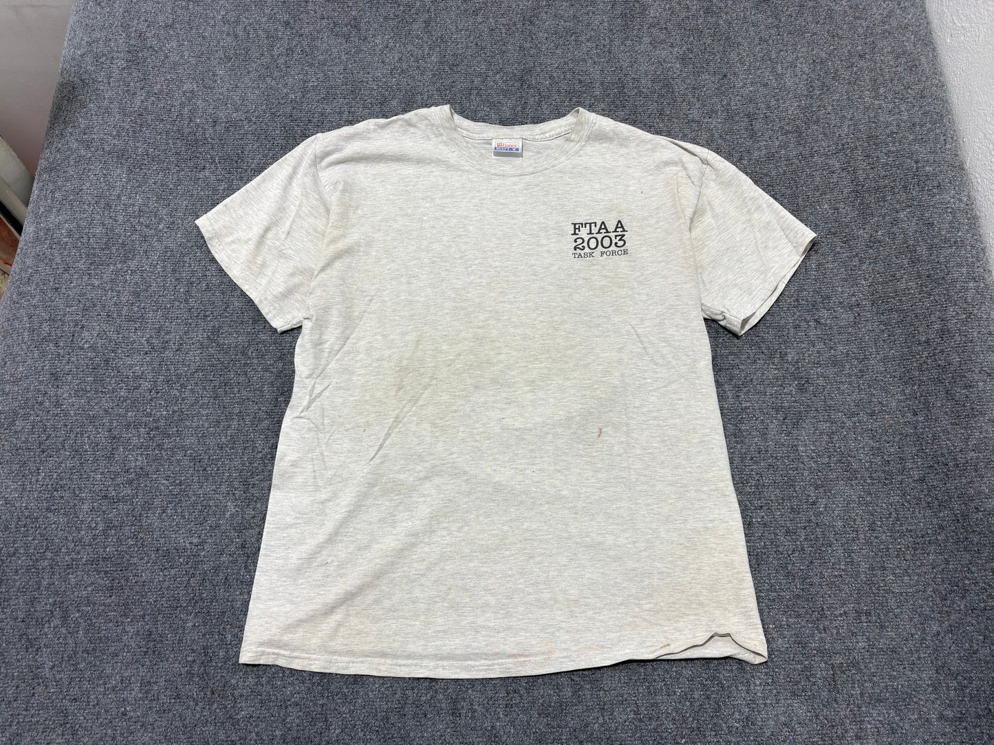 2003 FTAA Task Force Tee - Ash Grey Size Large