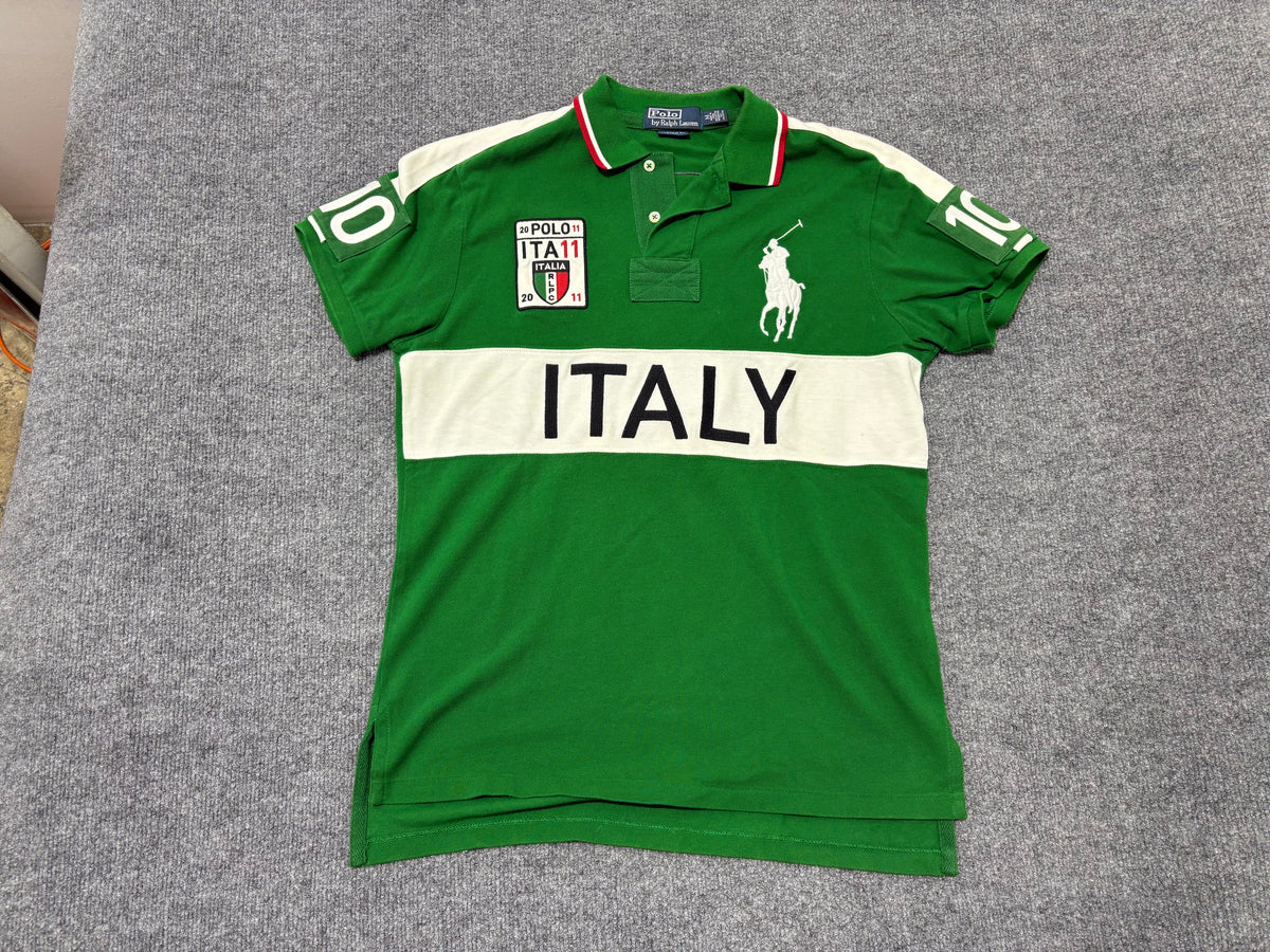 Polo Ralph Lauren #10 Italy Rugby Polo - Green Size Medium