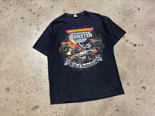 2011 Monster Jam Path Of Destruction Tee - Black Size XL
