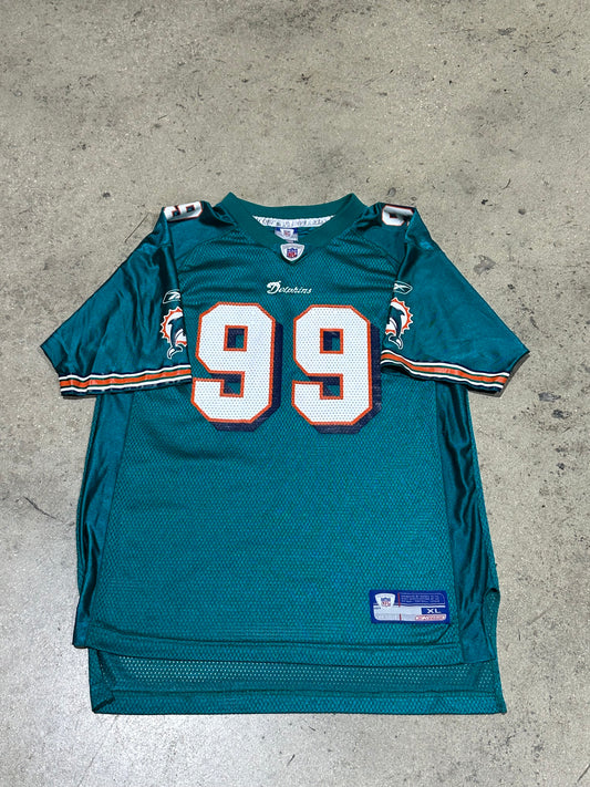 Kid's Miami Dolphins Jason Taylor Football Jersey - Teal Size Youth XL