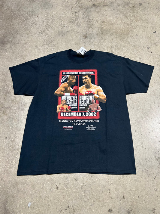 2002 Mayweather Vs. Castillo Boxing Tee - Black Size XL