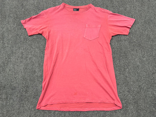 90s Polo Ralph Lauren Single Stitch Pocket Tee - Pink  Size Large