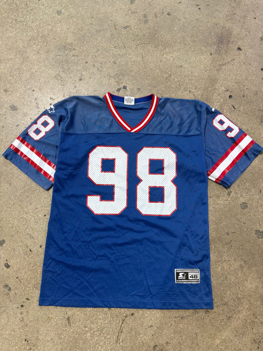 New York Giants #98 Armstead Football Jersey - Blue Size XL