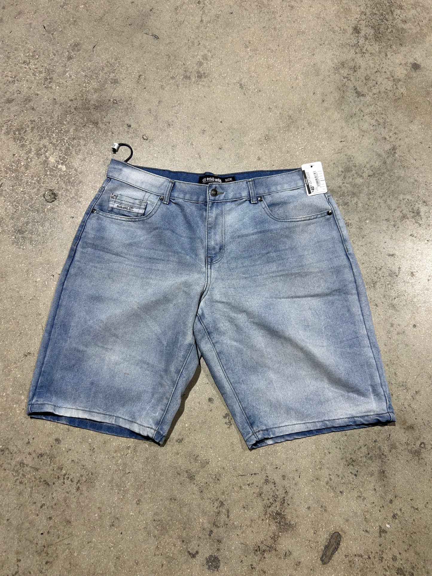 Ecko Light Wash Jeans Shorts - Blue Size 38