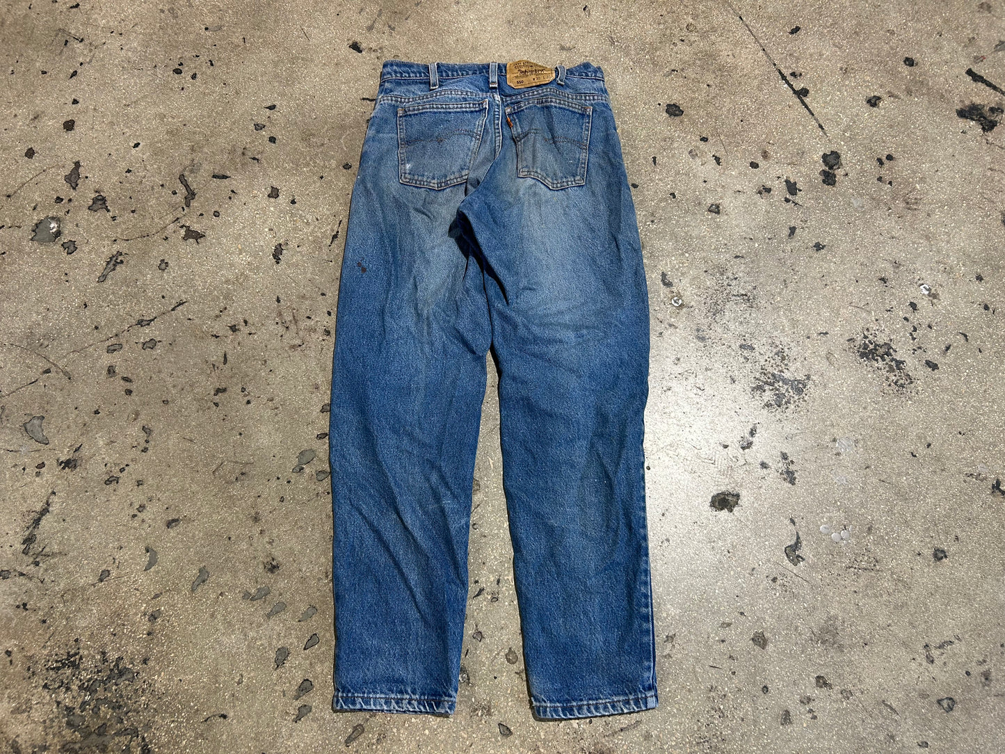 Levis 550 Orange Tab Jeans - Blue Size 30x30(con)