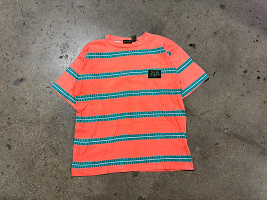 BB Surf Striped Tee - Orange/Teal Size Medium
