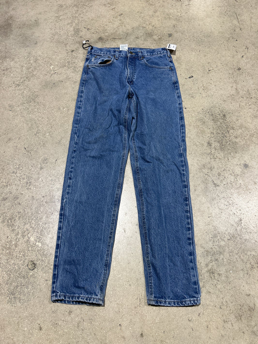 Carhartt Leather Patch Jeans - Blue Size 32x36 (CON)