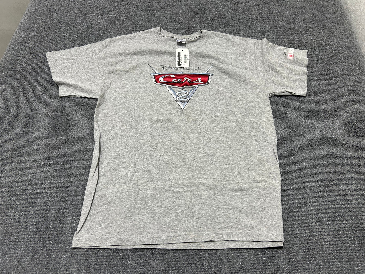 Cars 2 Movie Tee - Gray size Large