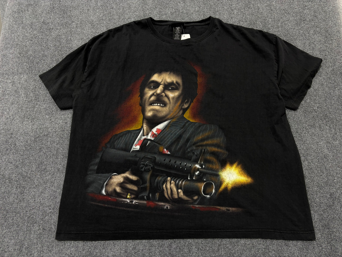 Scarface Airbrush Big Topper Tee - Black Size XXL