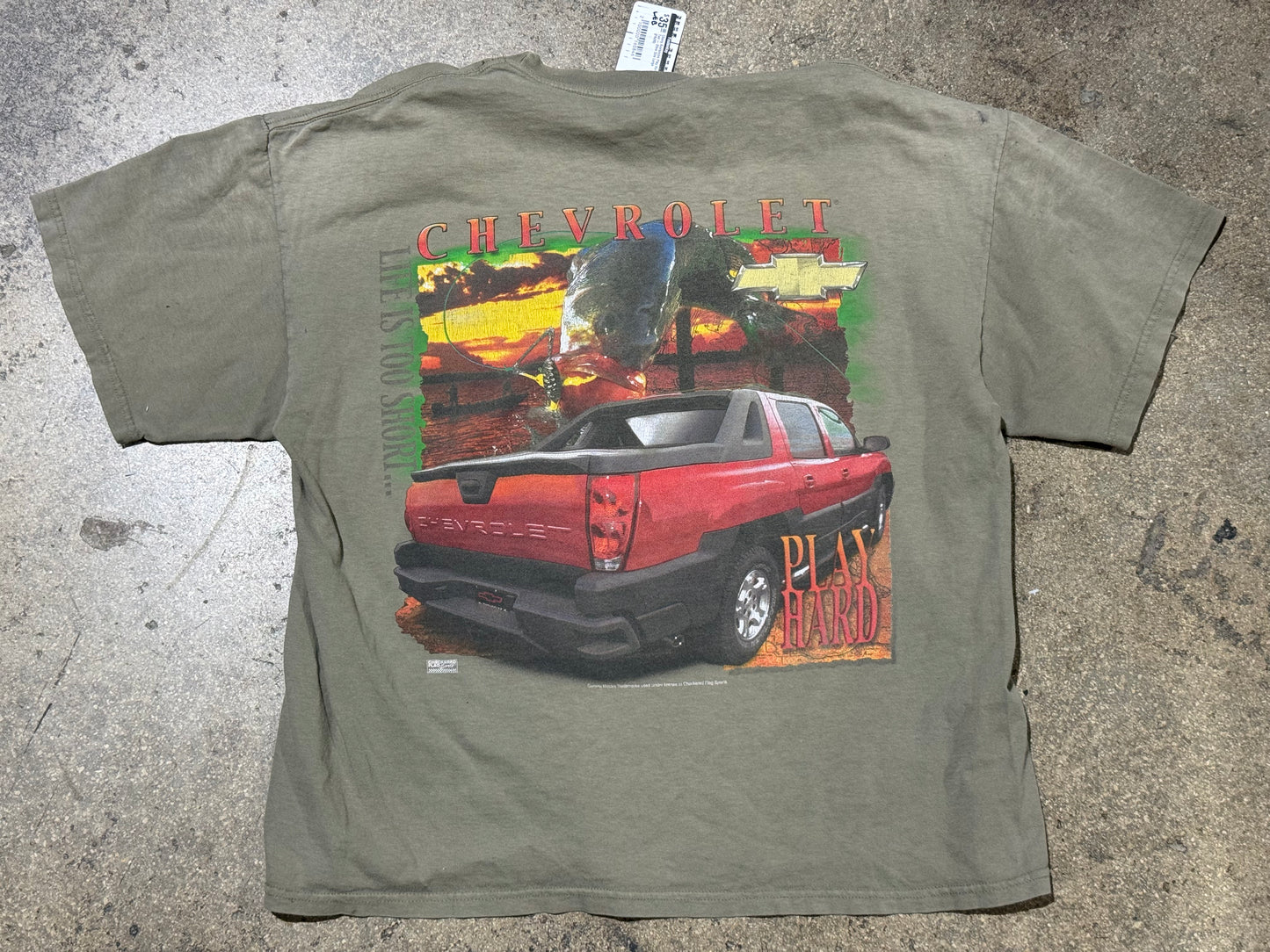 Chevy Avalanche Play Hard Tee - Olive Size Large