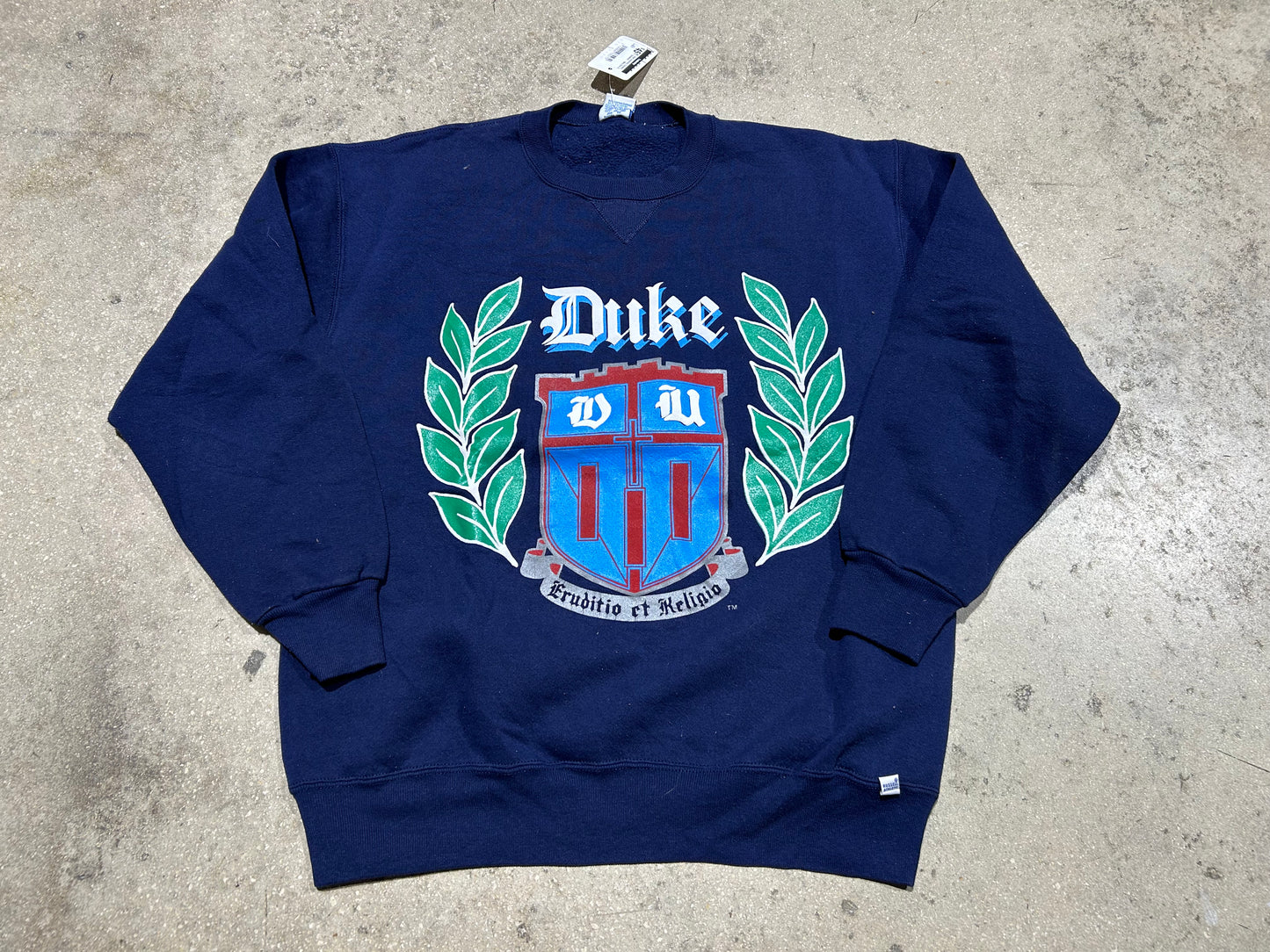 Duke University Emblem Crewneck - Navy Size XL
