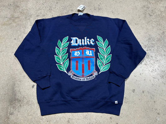 Duke University Emblem Crewneck - Navy Size XL