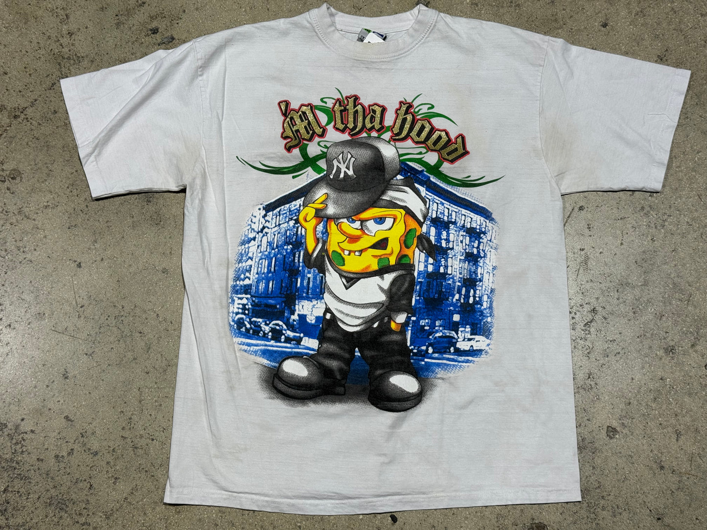 Hood SpongeBob Im The Hood Tee - White Size XXL