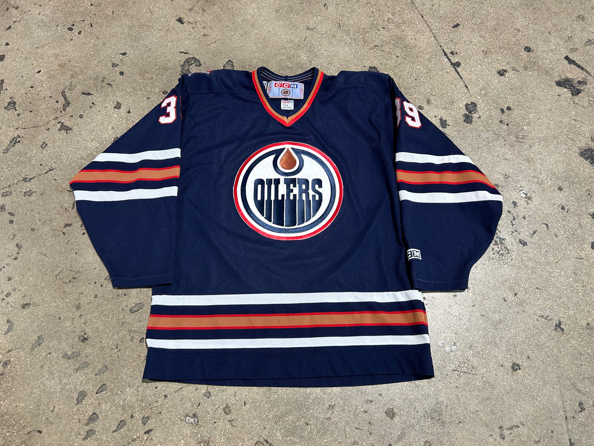 CCM Oilers #39 Weight Jersey - Navy Size Large
