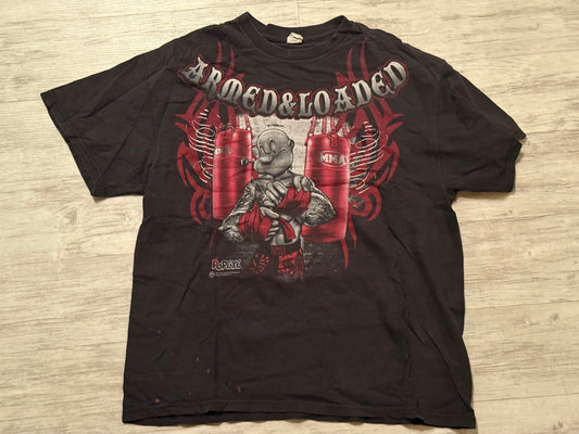 2011 Popeye Armed And Loaded Tee - Black Size XL