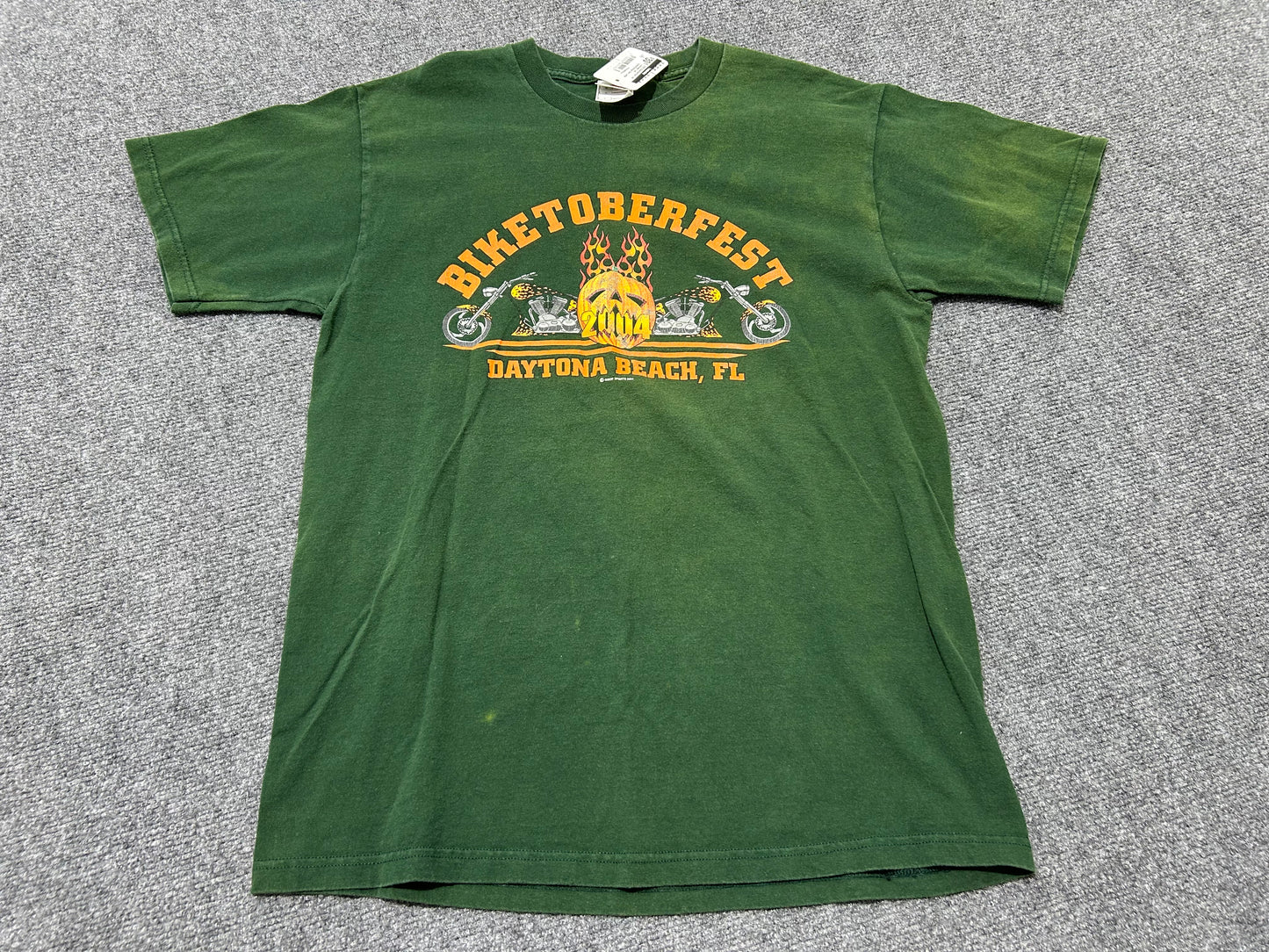 2004 Biketoberfest UM Colorway Tee - Green/Orange Size Large