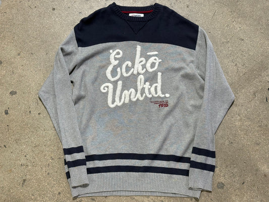 Ecko Unltd Sweater - Navy/Grey Size XL