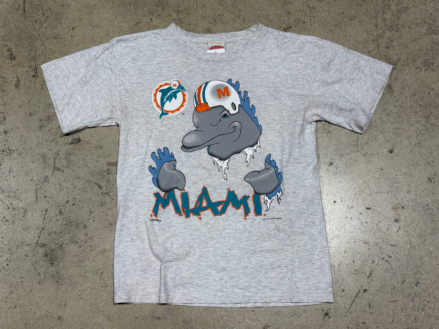 1994 Miami Dolphins Breakthrough Tee - Grey Size Large
