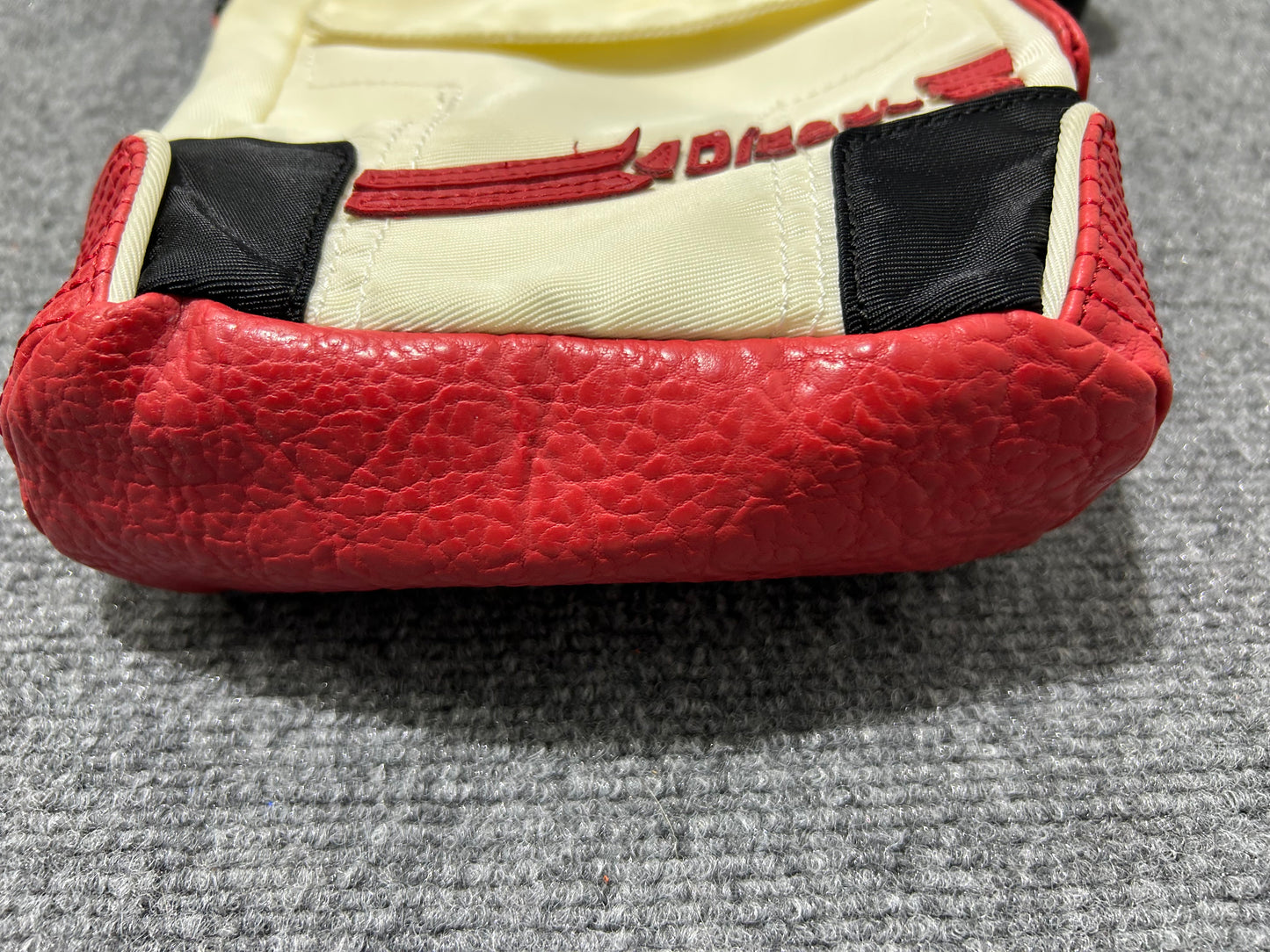 Diesel Leather Panel Moto Side Bag - White/Red/Black