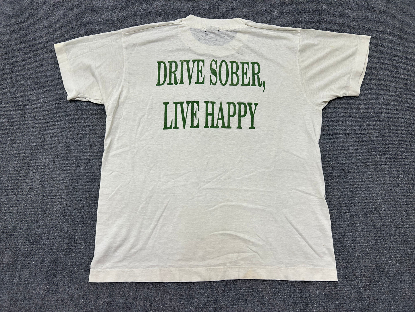 Oklahoma Drive Sober Live Happy Tee - White size Large