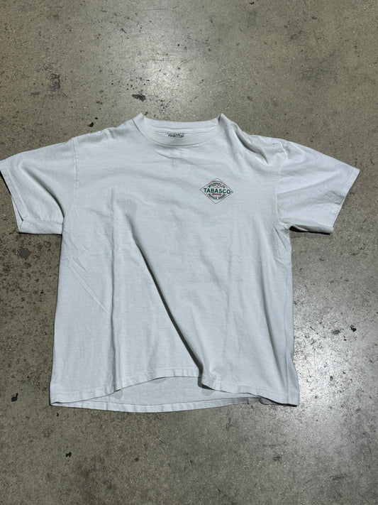 Tabasco Go For The Burn Tee - White Size Large