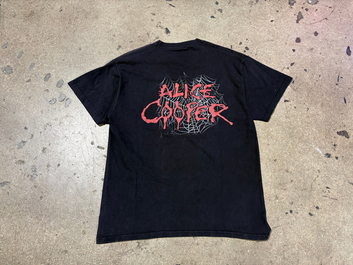 Alice Cooper Spider Web Tee - Black Size Large