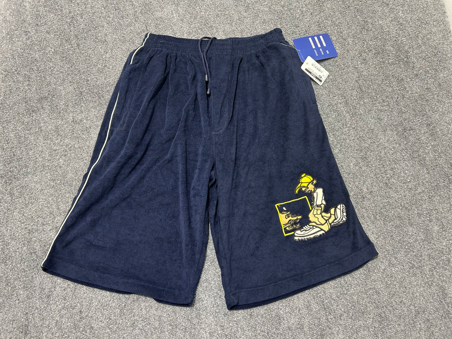Raw Blue Cartoon Baggy Shorts - Navy Size 36