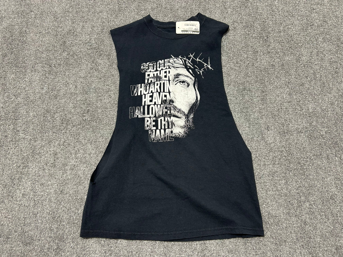 Hallowed Be Thy Name Jesus Cutoff tee - Black Size Small