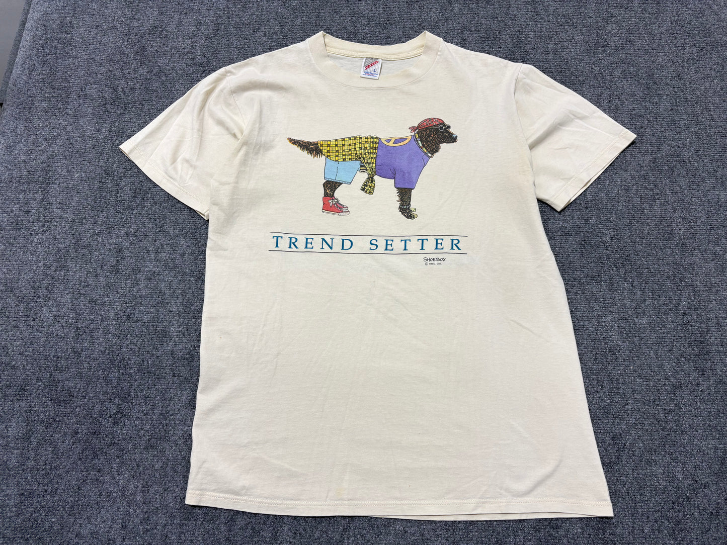 Shoebox Trendsetter Dog Tee - Cream Size Large