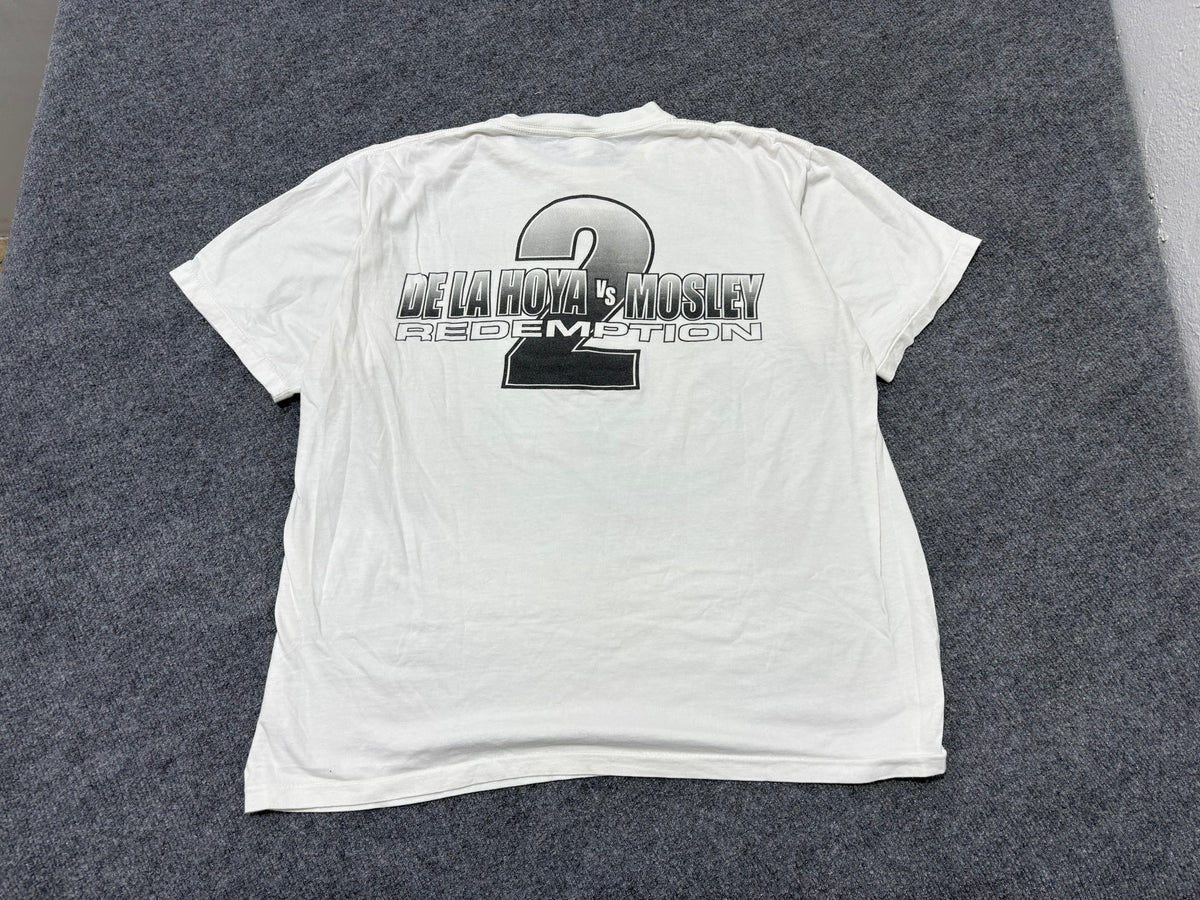 2003 De La Hoya vs Mosley Redemption 2 Tee - White Size XL