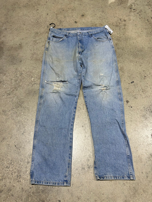 Wrangler Straight Jeans - Blue Size 36x32