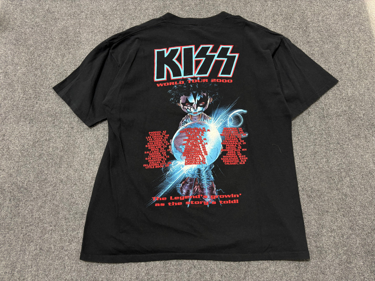 2000 Kiss The Farewell Tour Tee - Black Size XL