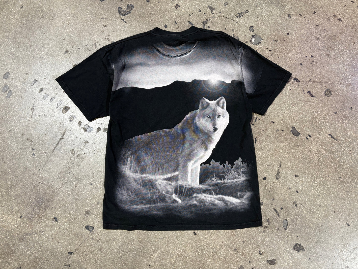 Nature Calls Big Face Lobo Tee - Black Size XL