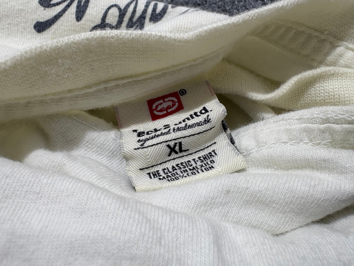 Ecko Unltd Side Cursive Logo Tee - White / Blue Size XL