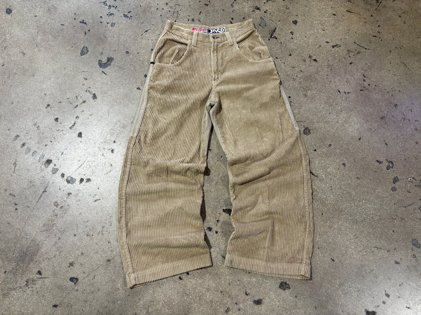 JNCO Corduroy Baggy Pants - Khaki Size 32 x 32