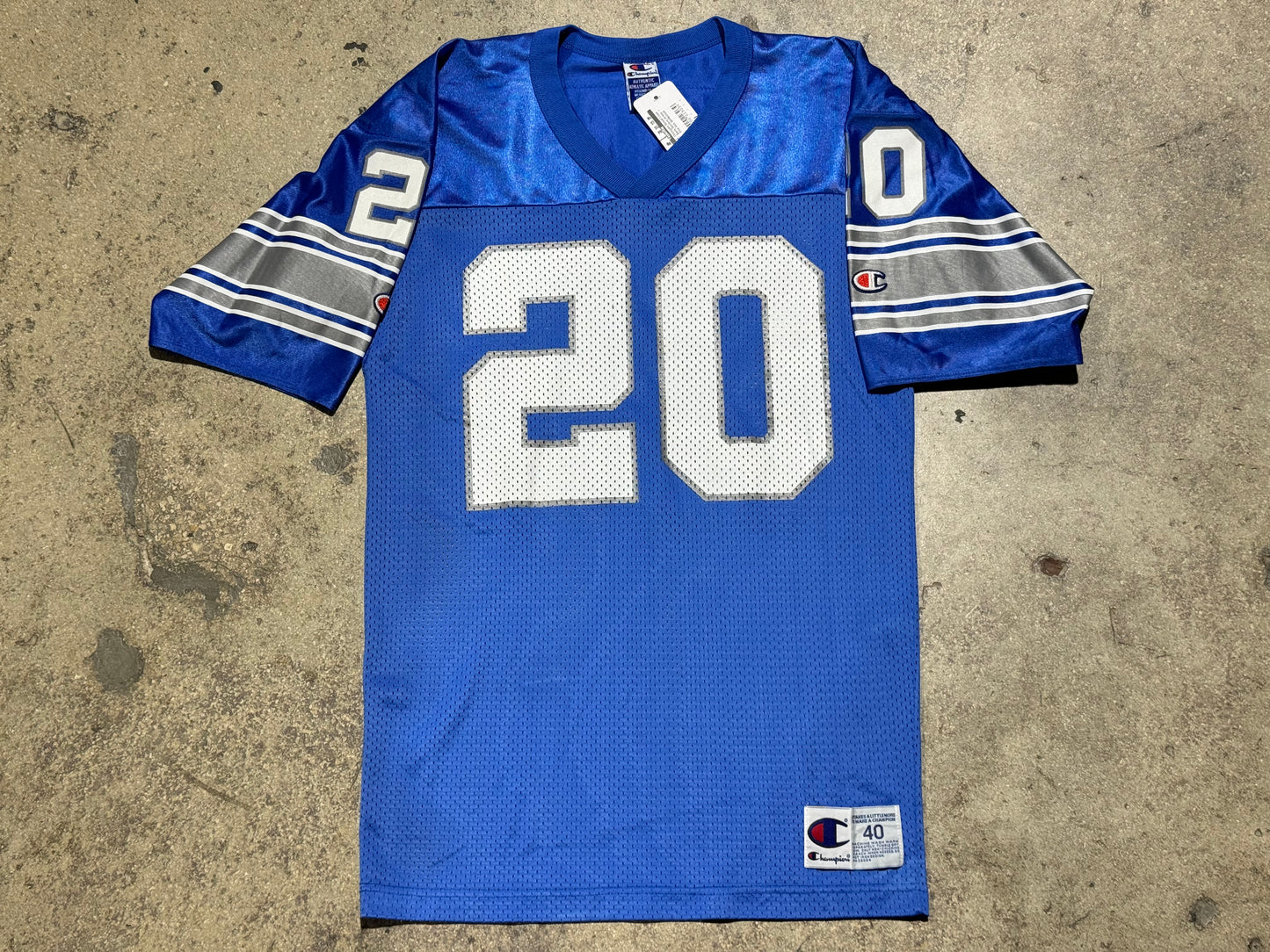 Champion Detroit Lions Barry Sanders Jersey - Blue Size 40/Medium