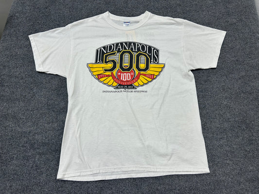 2011 Indianapolis 500 Speedway Racing Tee - White Size  XL