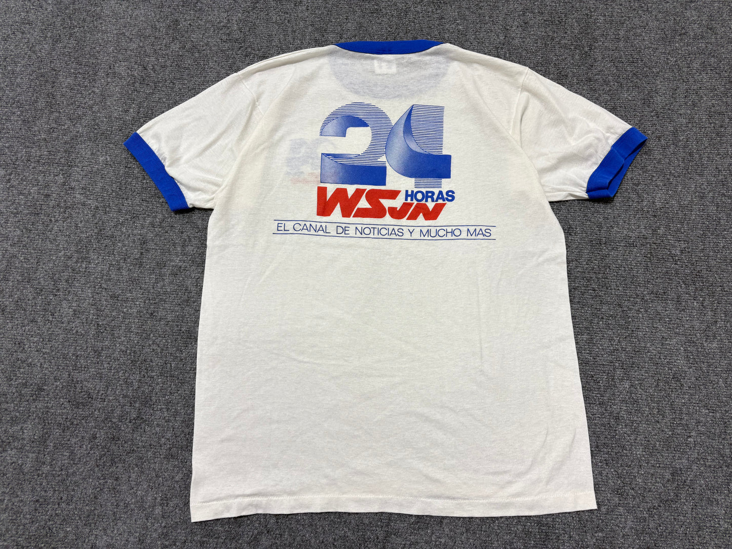 80s WSVM 24 Horas Ringer Tee - White Size XL