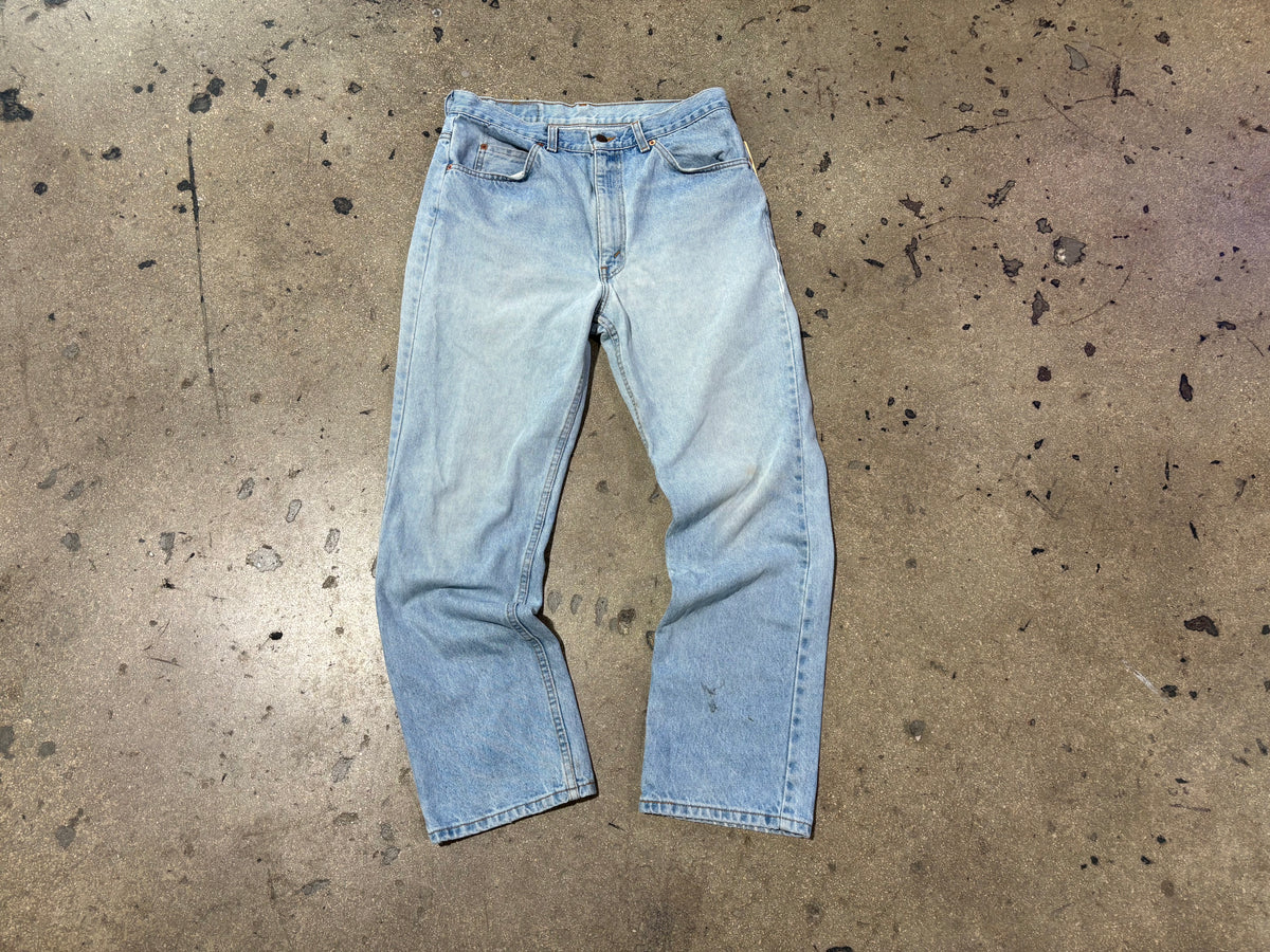 Levis Straight Light Wash Jeans - Blue Size 34x30