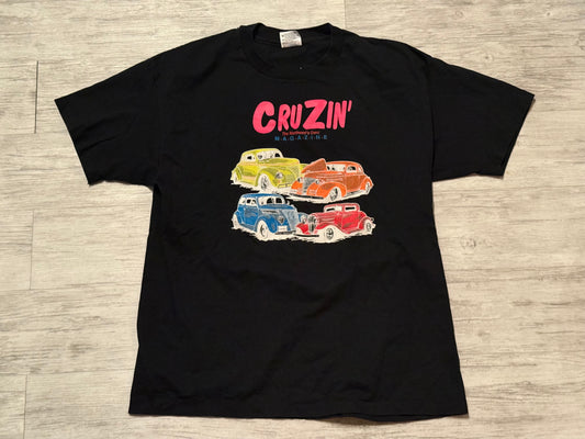 90s Cruzin' Magazine Tee - Black Size XL