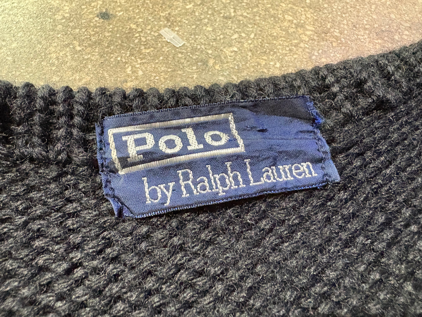 Polo Ralph Lauren Striped Knit Sweater - Black/ Multicolor Size Medium